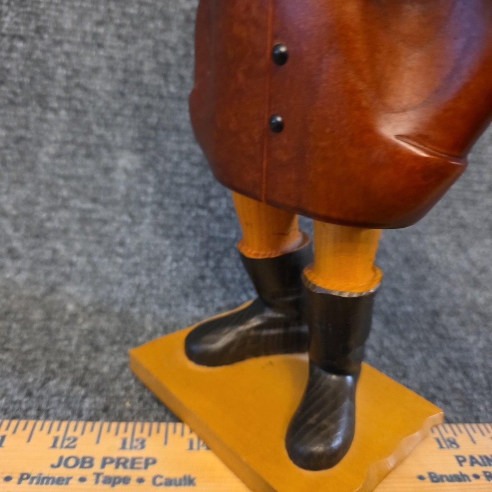 Vintage Italian Wood Carving Man‎ With Pipe Small Figurine Folk Art Decor - Picture 6 of 10